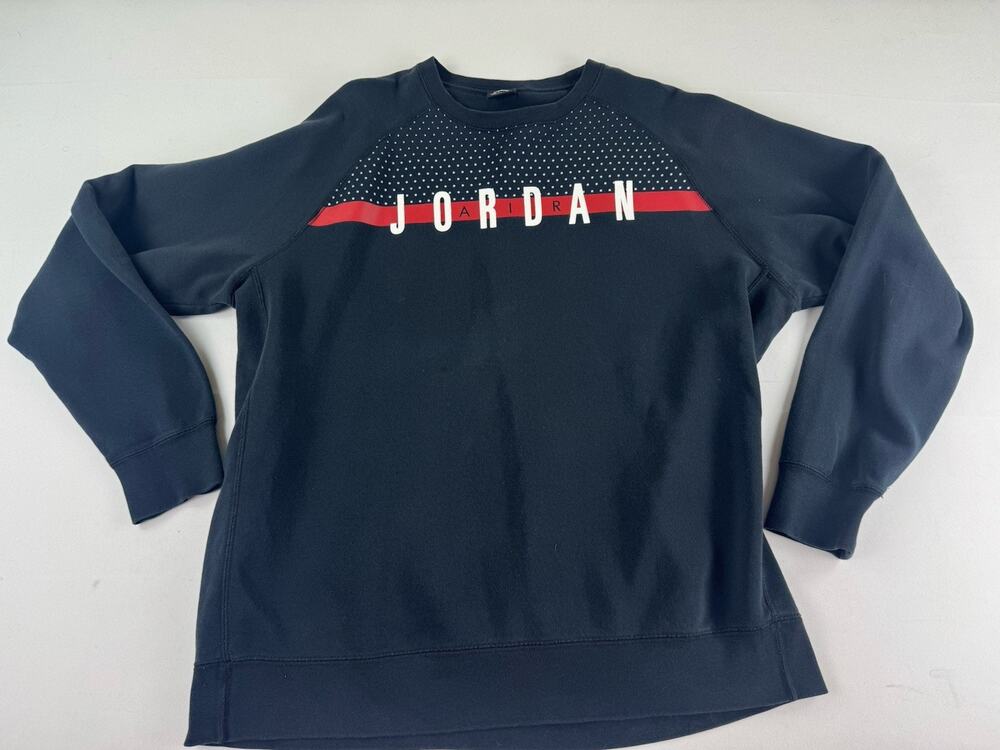 Jordan Air Jordan Graphic Crewneck Sweatshirt Navy Blue XXL